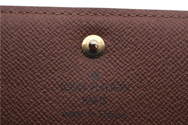 Authentic Louis Vuitton Monogram Porte Tresor Etui Papier Wallet M61202 LV 9118C