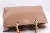 Auth GUCCI Bamboo Shopper Medium 2Way Tote Hand Bag Leather 323660 Beige 9118D