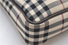 Authentic BURBERRY Nova Check Canvas Leather Shoulder Cross Body Bag Beige 9119D
