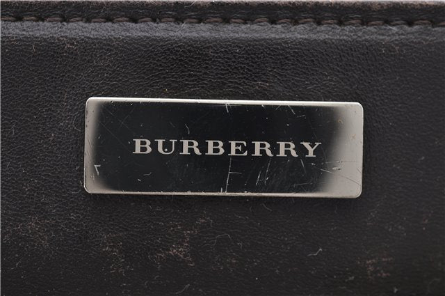 Authentic BURBERRY Nova Check Canvas Leather Shoulder Cross Body Bag Beige 9119D