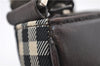 Authentic BURBERRY Nova Check Canvas Leather Shoulder Cross Body Bag Beige 9119D
