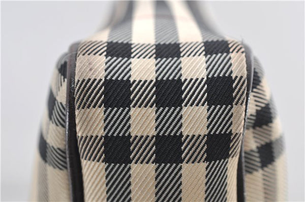 Authentic BURBERRY Nova Check Canvas Leather Shoulder Cross Body Bag Beige 9119D