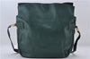 Authentic GUCCI Vintage Shoulder Cross Body Bag Purse Leather Green 9120D