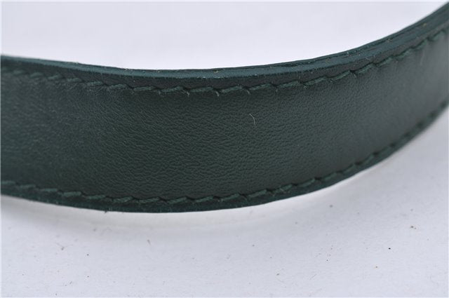 Authentic GUCCI Vintage Shoulder Cross Body Bag Purse Leather Green 9120D