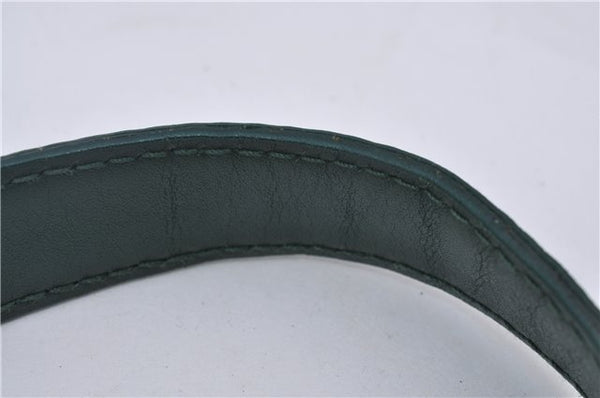 Authentic GUCCI Vintage Shoulder Cross Body Bag Purse Leather Green 9120D