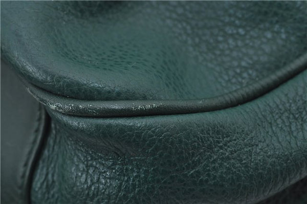 Authentic GUCCI Vintage Shoulder Cross Body Bag Purse Leather Green 9120D