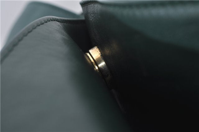 Authentic GUCCI Vintage Shoulder Cross Body Bag Purse Leather Green 9120D