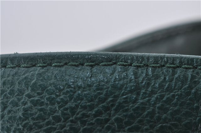 Authentic GUCCI Vintage Shoulder Cross Body Bag Purse Leather Green 9120D