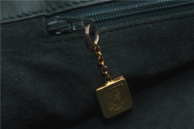 Authentic GUCCI Vintage Shoulder Cross Body Bag Purse Leather Green 9120D