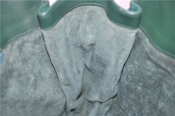 Authentic GUCCI Vintage Shoulder Cross Body Bag Purse Leather Green 9120D