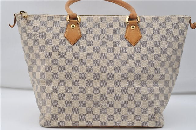 Authentic Louis Vuitton Damier Azur Saleya MM Shoulder Tote Bag N51185 LV 9122D