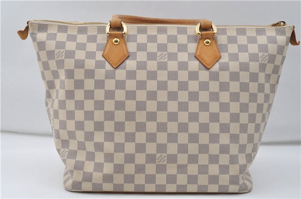 Authentic Louis Vuitton Damier Azur Saleya MM Shoulder Tote Bag N51185 LV 9122D