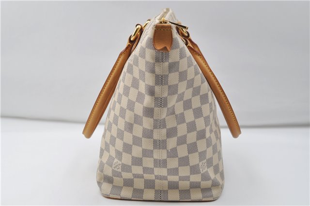 Authentic Louis Vuitton Damier Azur Saleya MM Shoulder Tote Bag N51185 LV 9122D