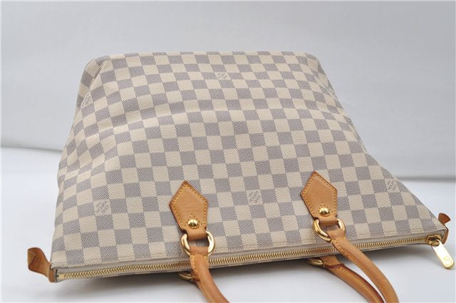 Authentic Louis Vuitton Damier Azur Saleya MM Shoulder Tote Bag N51185 LV 9122D