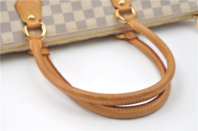 Authentic Louis Vuitton Damier Azur Saleya MM Shoulder Tote Bag N51185 LV 9122D