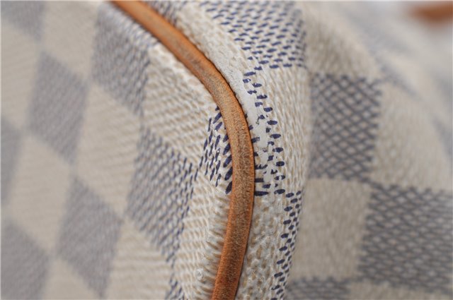 Authentic Louis Vuitton Damier Azur Saleya MM Shoulder Tote Bag N51185 LV 9122D