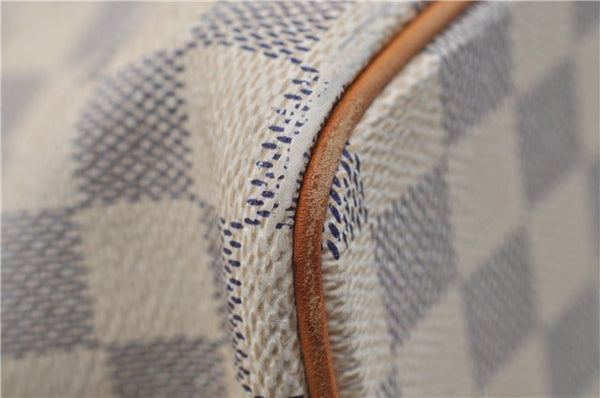 Authentic Louis Vuitton Damier Azur Saleya MM Shoulder Tote Bag N51185 LV 9122D