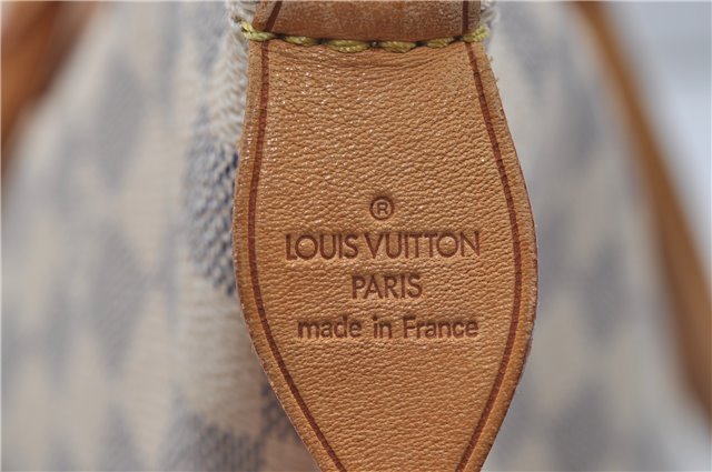 Authentic Louis Vuitton Damier Azur Saleya MM Shoulder Tote Bag N51185 LV 9122D