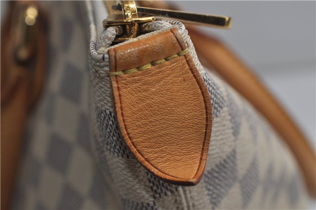 Authentic Louis Vuitton Damier Azur Saleya MM Shoulder Tote Bag N51185 LV 9122D