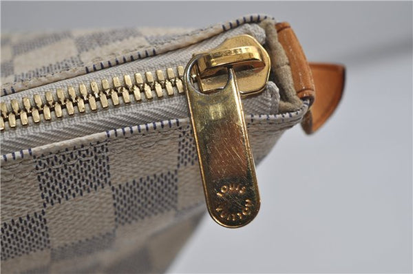 Authentic Louis Vuitton Damier Azur Saleya MM Shoulder Tote Bag N51185 LV 9122D