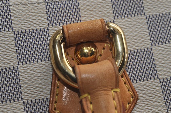 Authentic Louis Vuitton Damier Azur Saleya MM Shoulder Tote Bag N51185 LV 9122D