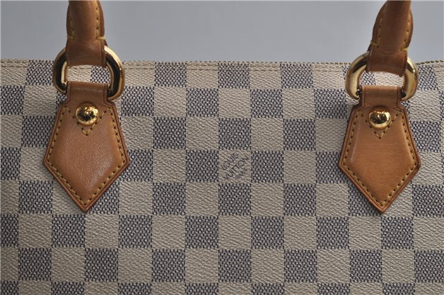 Authentic Louis Vuitton Damier Azur Saleya MM Shoulder Tote Bag N51185 LV 9122D