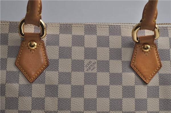 Authentic Louis Vuitton Damier Azur Saleya MM Shoulder Tote Bag N51185 LV 9122D