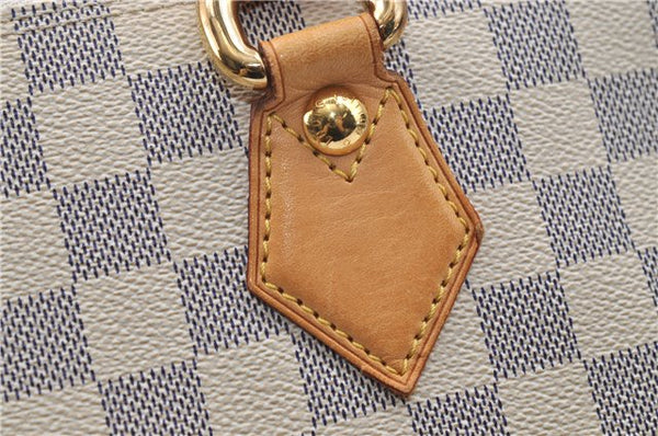 Authentic Louis Vuitton Damier Azur Saleya MM Shoulder Tote Bag N51185 LV 9122D