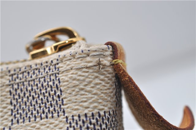 Authentic Louis Vuitton Damier Azur Saleya MM Shoulder Tote Bag N51185 LV 9122D