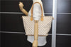 Authentic Louis Vuitton Damier Azur Saleya MM Shoulder Tote Bag N51185 LV 9122D