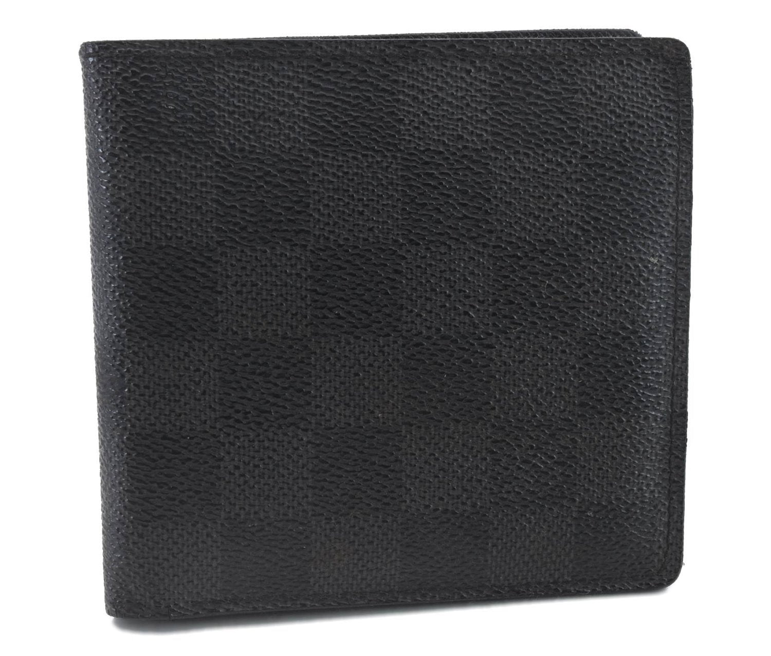 Auth Louis Vuitton Damier Graphite Portefeuille Marco N62664 Bifold Wallet 9124C