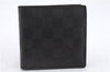 Auth Louis Vuitton Damier Graphite Portefeuille Marco N62664 Bifold Wallet 9124C