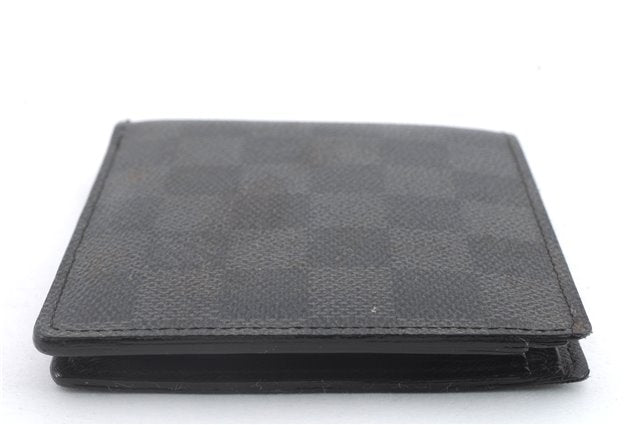 Auth Louis Vuitton Damier Graphite Portefeuille Marco N62664 Bifold Wallet 9124C