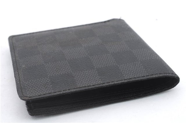 Auth Louis Vuitton Damier Graphite Portefeuille Marco N62664 Bifold Wallet 9124C