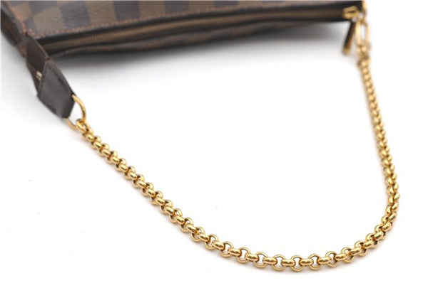 Authentic Louis Vuitton Damier Sophie 2Way Shoulder Hand Pouch N51135 LV 9125D