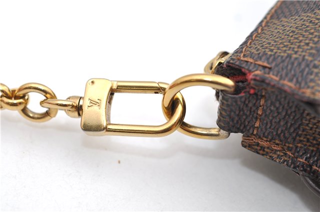 Authentic Louis Vuitton Damier Sophie 2Way Shoulder Hand Pouch N51135 LV 9125D