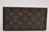 Authentic Louis Vuitton Monogram Porte Chequier Double M62223 Long Wallet 9125F