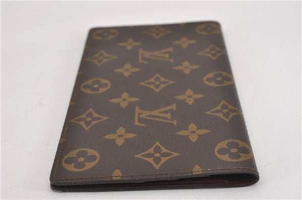 Authentic Louis Vuitton Monogram Porte Chequier Double M62223 Long Wallet 9125F