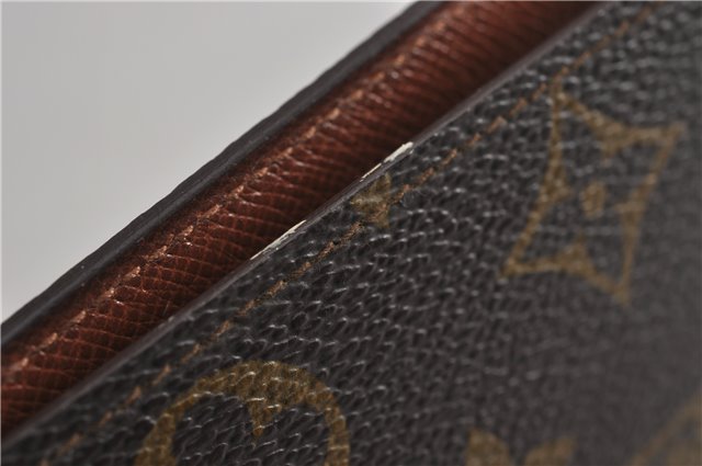 Authentic Louis Vuitton Monogram Porte Chequier Double M62223 Long Wallet 9125F