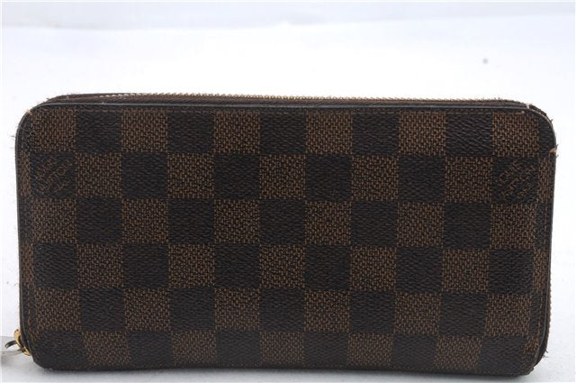 Authentic Louis Vuitton Damier Zippy Wallet Long Purse N60015 LV 9126C