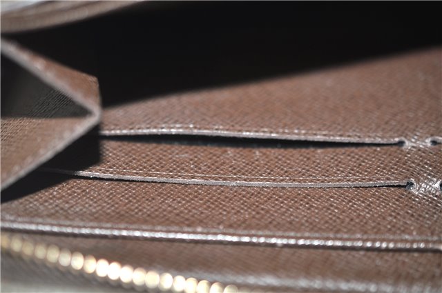 Authentic Louis Vuitton Damier Zippy Wallet Long Purse N60015 LV 9126C