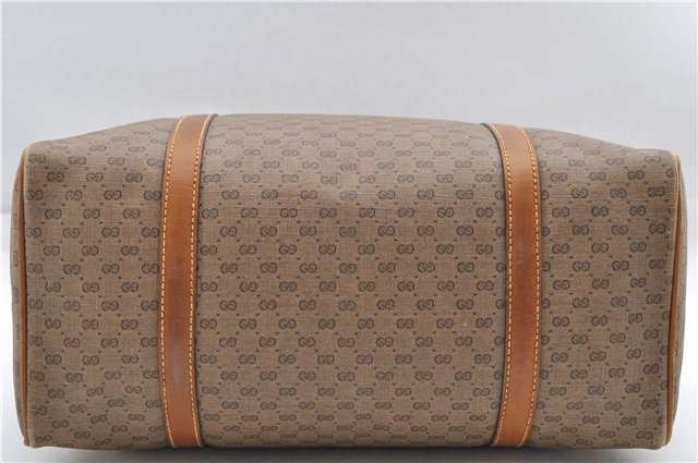 Authentic GUCCI Micro GG 2Way Shoulder Hand Bag Purse PVC Leather Brown 9126D