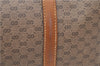 Authentic GUCCI Micro GG 2Way Shoulder Hand Bag Purse PVC Leather Brown 9126D