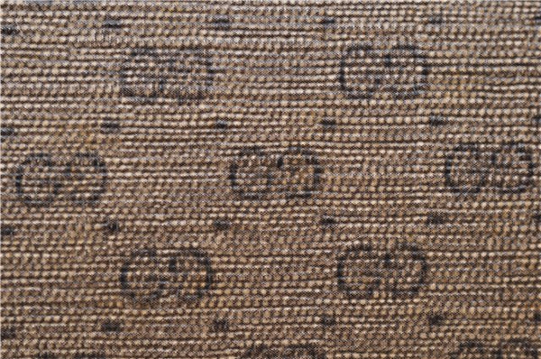 Authentic GUCCI Micro GG 2Way Shoulder Hand Bag Purse PVC Leather Brown 9126D