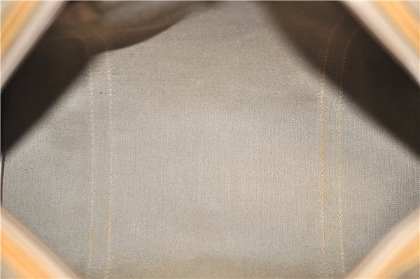 Authentic GUCCI Micro GG 2Way Shoulder Hand Bag Purse PVC Leather Brown 9126D