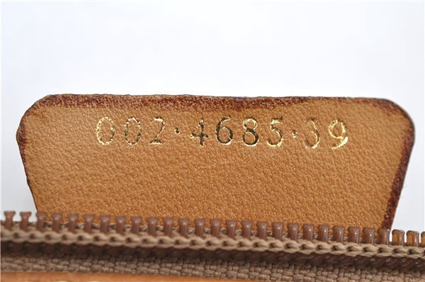 Authentic GUCCI Micro GG 2Way Shoulder Hand Bag Purse PVC Leather Brown 9126D