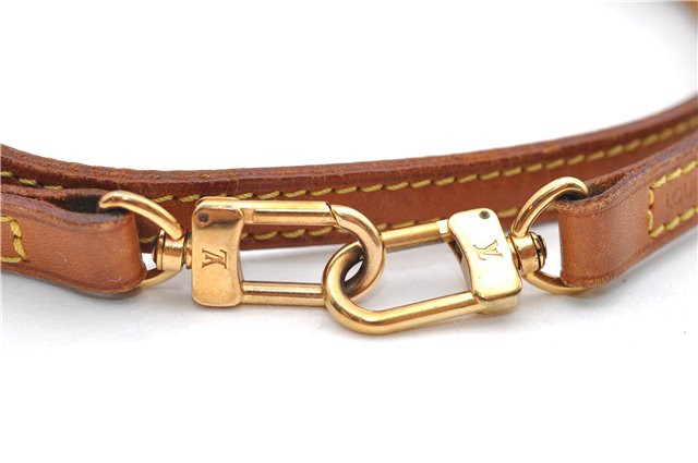 Authentic Louis Vuitton Leather Shoulder Strap Beige 47.2