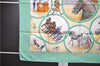 Authentic HERMES Carre 90 Scarf "Auteuil Mai" Silk Green 9130D