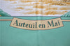 Authentic HERMES Carre 90 Scarf "Auteuil Mai" Silk Green 9130D