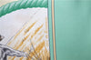 Authentic HERMES Carre 90 Scarf "Auteuil Mai" Silk Green 9130D